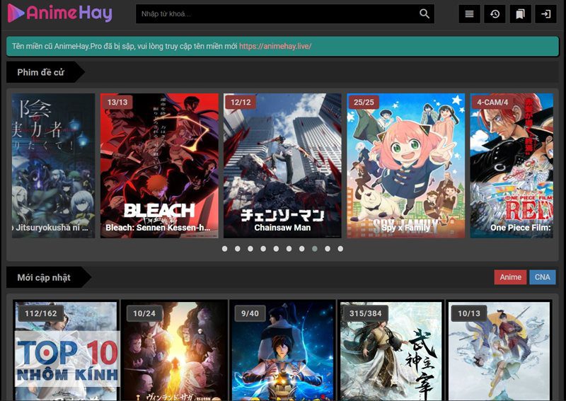 Review animehay - Điều hướng tập phim