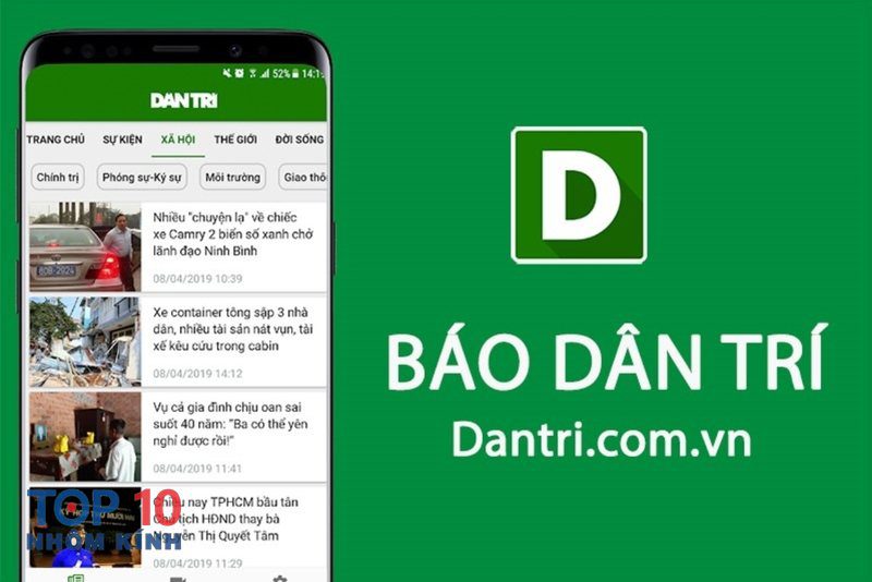 Dantri - Điều chỉnh giao diện cho mọi lứa tuổi