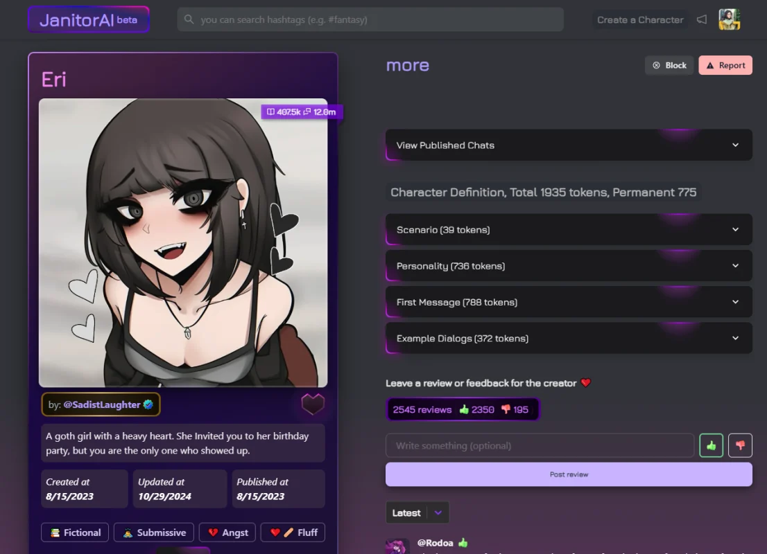 Các Tính Năng Nổi Bật của Janitor AI