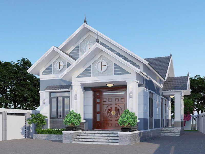 Kiến trúc nhà mái Thái mang lại vẻ đẹp sang trọng và bề thế cho công trình.