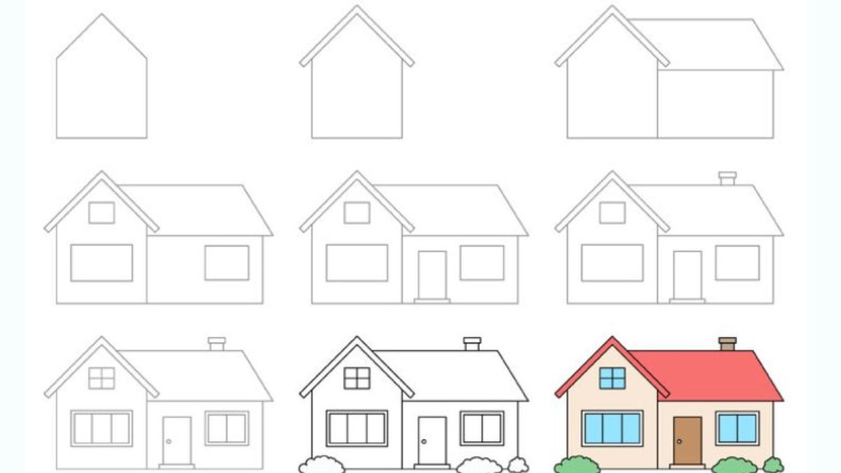 Bản vẽ ngôi nhà 3D giúp chủ nhà hình dung trực quan về công trình tương lai.